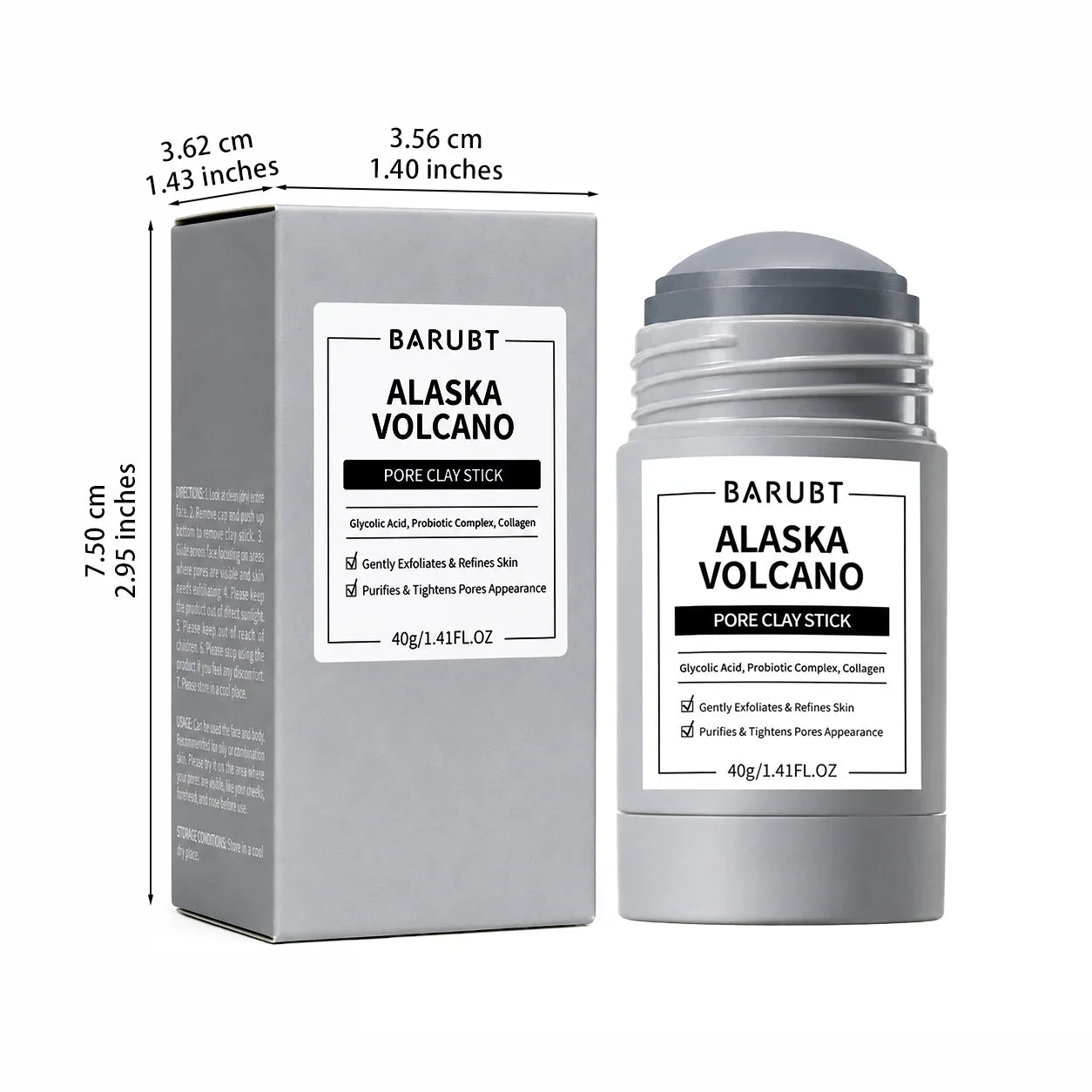 Alaska Volcano Pore Clay Stick