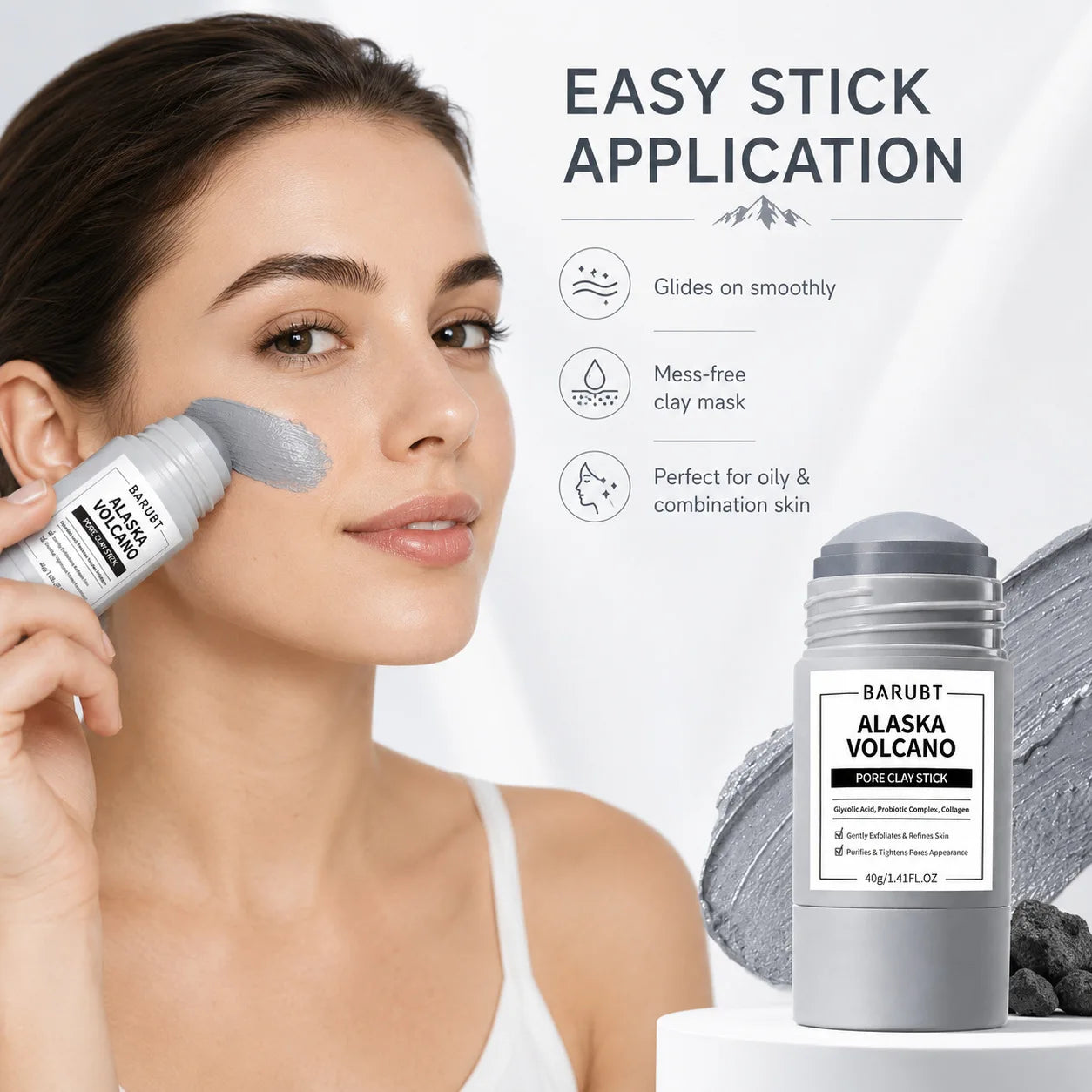 Alaska Volcano Pore Clay Stick