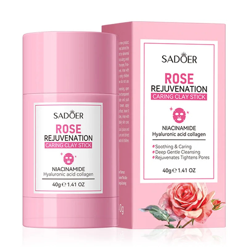 SADOER Rose Face Masks Stick Clay Mask