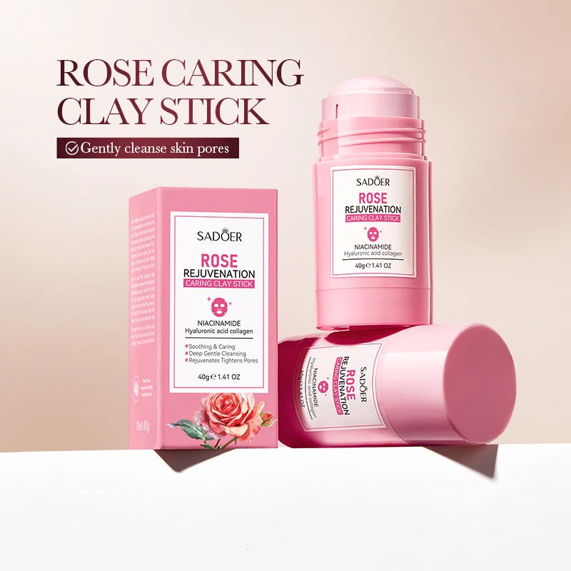 SADOER Rose Face Masks Stick Clay Mask