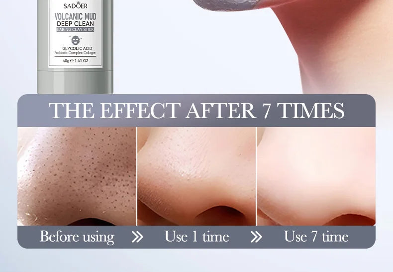 SADOER Volcanic Sea Mud Face Masks Stick Moisturizing Anti-aging Removal Blackhead Anti-aging Clay Facial Masks Skin Care