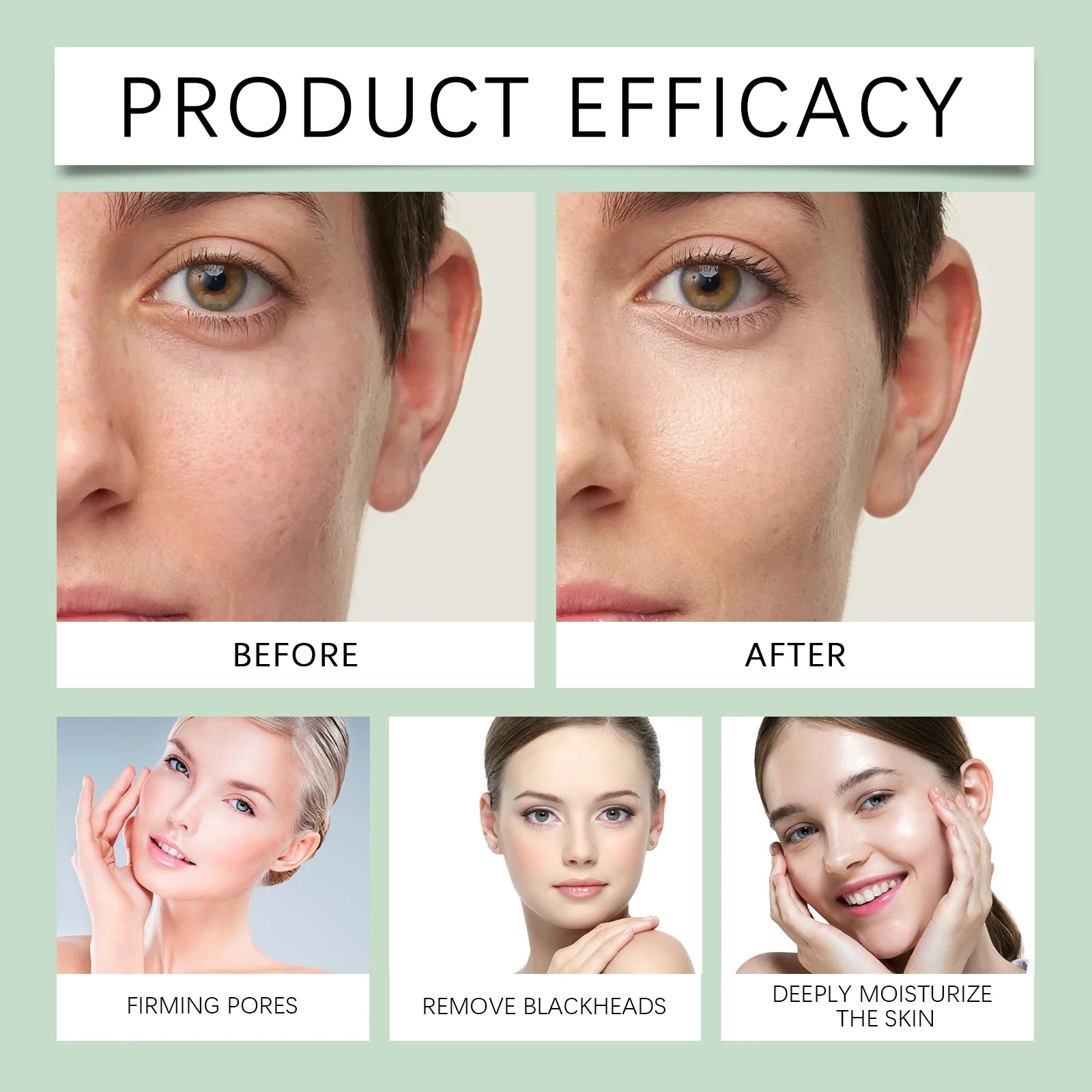 EELHOE 40g Artemisia Capillaris Clay Mask Pore Purifying Oil Control Blackhead Care Moisturizing Face Mask Daily