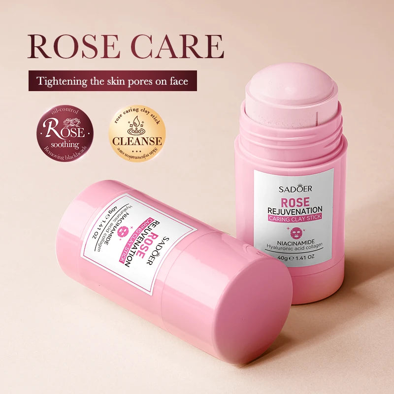 SADOER Rose Face Masks Stick Clay Mask
