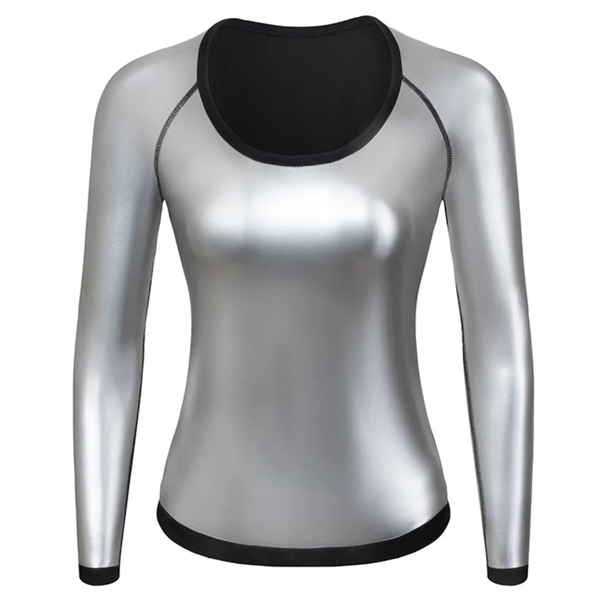 1pc Women Sauna Suit Fitness Exercise Sauna Sweat Suit Long Sleeve Sauna Top Sweat  for Women