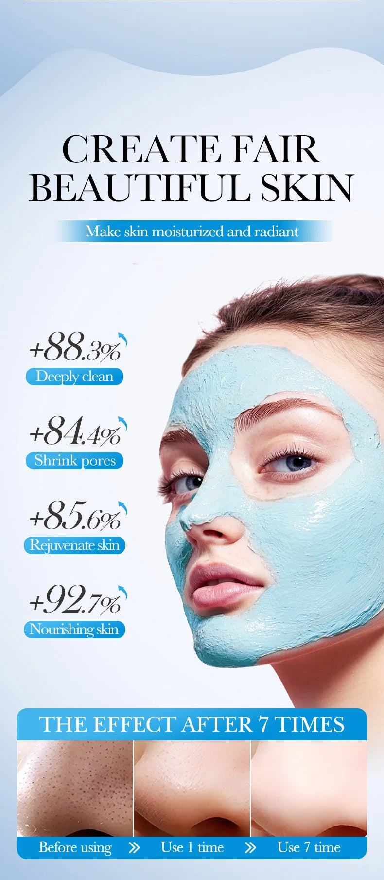 SADOER Volcanic Sea Mud Face Masks Stick Moisturizing Anti-aging Removal Blackhead Anti-aging Clay Facial Masks Skin Care