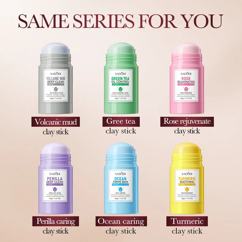 SADOER Rose Face Masks Stick Clay Mask